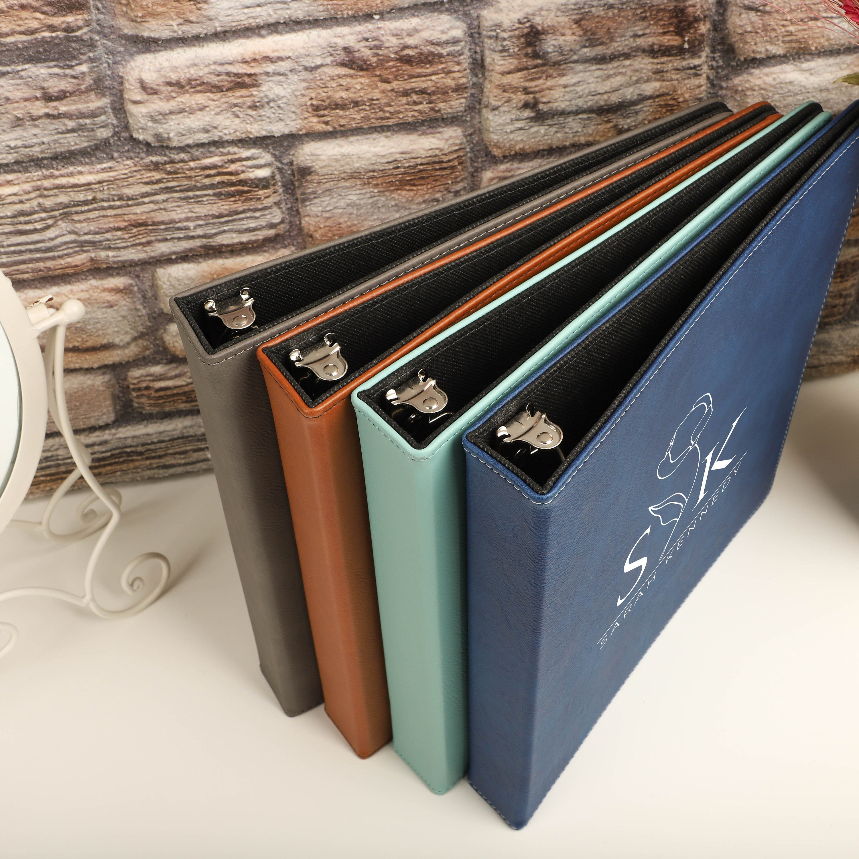 Leather Ring Binder (A4) with Frame Detail at Undercover Online; Colourful  and tactile luxe leather and recycled albums, journals, backgammon and  travel accessories.