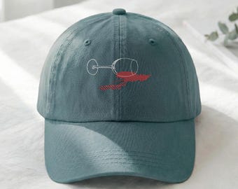 Embroidered Wine Hat, Funny Wine Glass Mom Cap, Wine Lover Gift, Girls Night Baseball Hat, Wife Gift, Alcohol Lover Gift, Embroidered Gift