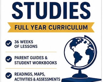 8th Grade Social Studies Full Year Curriculum | 36 Week Homeschool History & Civics PDF Bundle