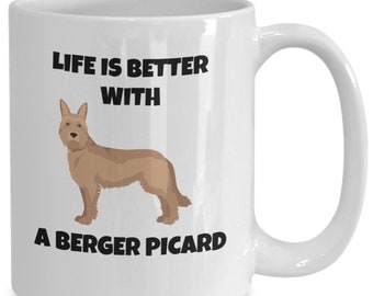 Life is better with a Berger Picard, mug, Picard