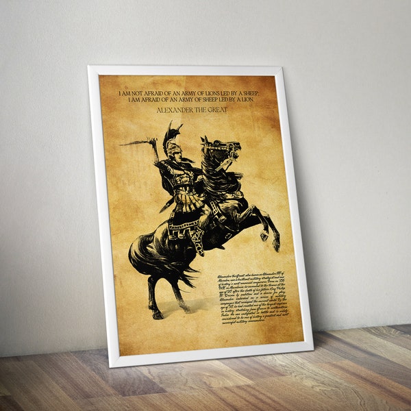 Alexander the Great, King of Macedonia, Greek History Wall Decor -  Ancient Greece Alex Greek