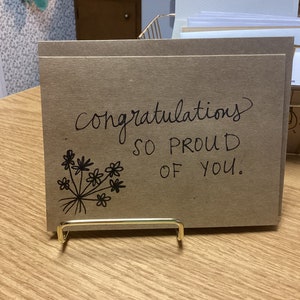 Tarjeta de felicitación manuscrita