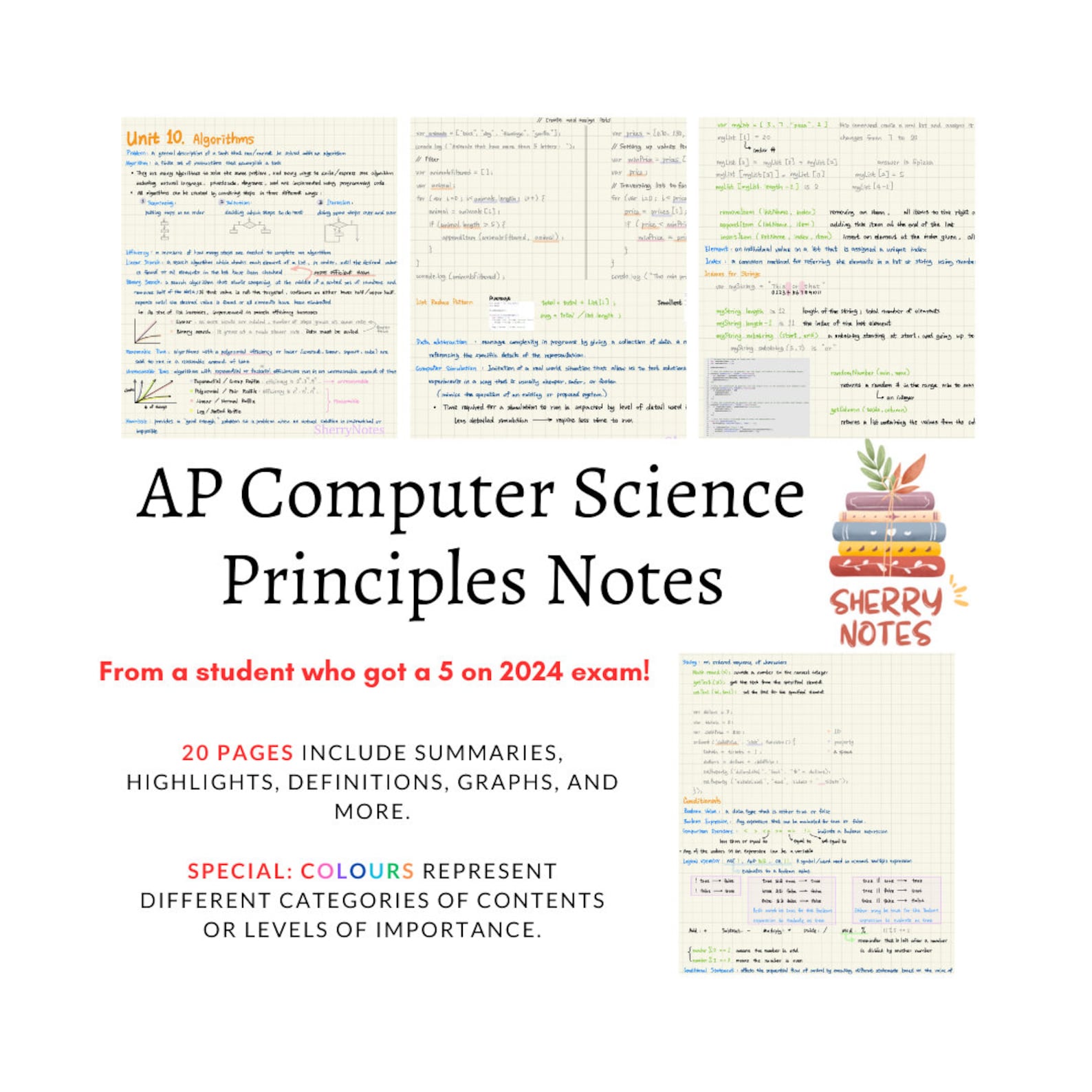 I Got 5! AP Computer Science Principles Notes From a Student Who Gets 5 ...