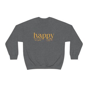 Graphite Heather Happy Crewneck Sweatshirt