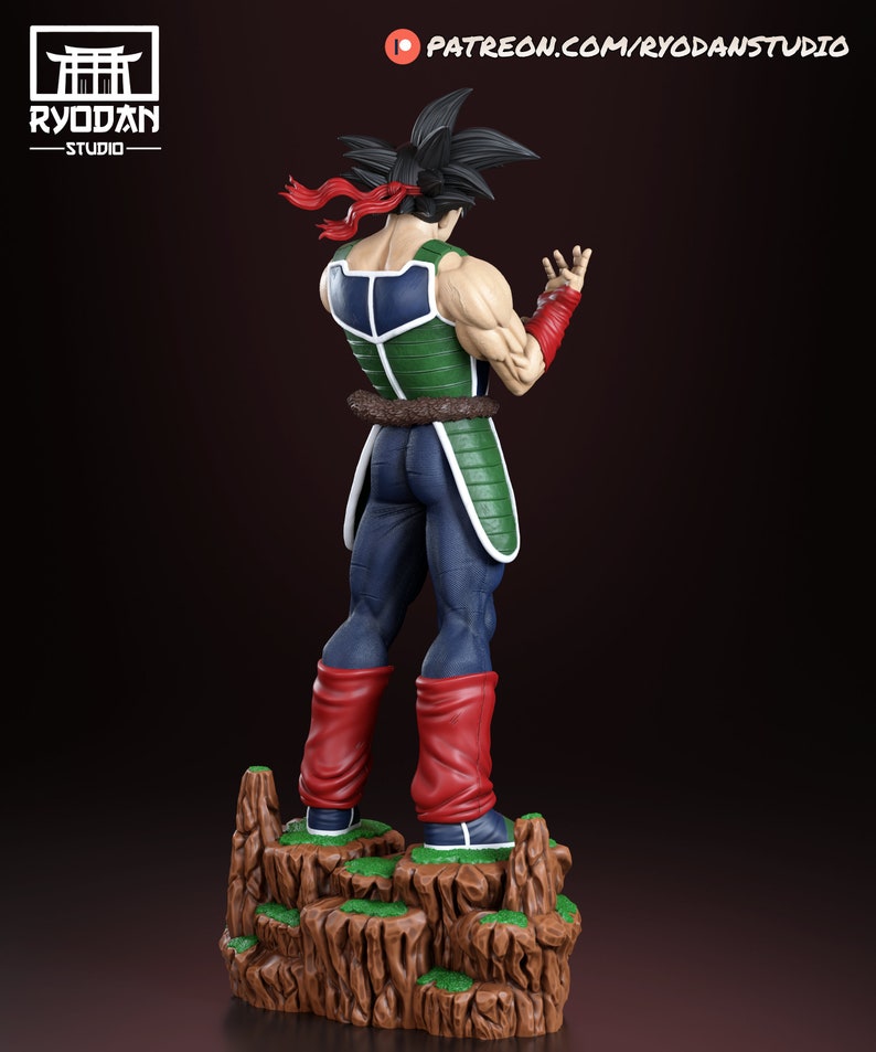 UNPAINTED Resin Figure / Fanart Bardock/ 3D Printed Figure in High Quality Resin / Garage Kit / Model Kit to assemble/Primed image 2