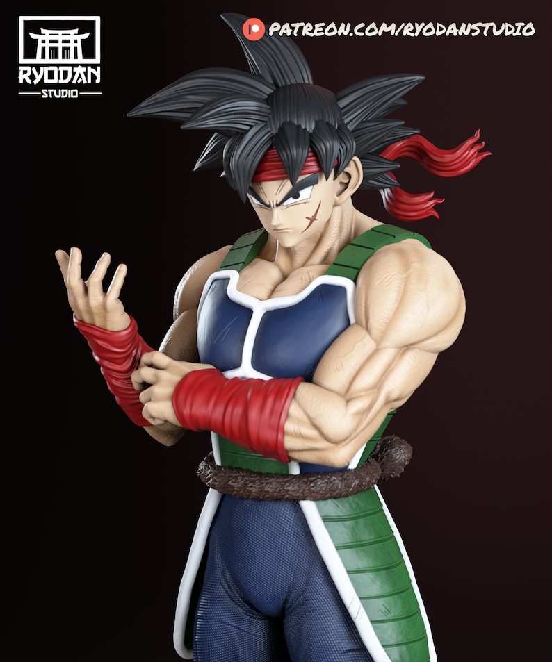 UNPAINTED Resin Figure / Fanart Bardock/ 3D Printed Figure in High Quality Resin / Garage Kit / Model Kit to assemble/Primed image 3