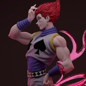 a statue of a male character with red hair