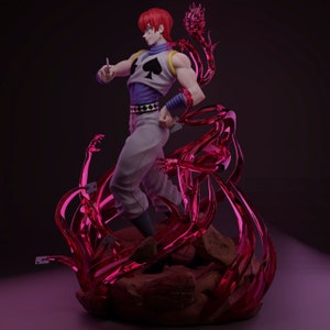 a figurine of a man with red hair standing on a rock