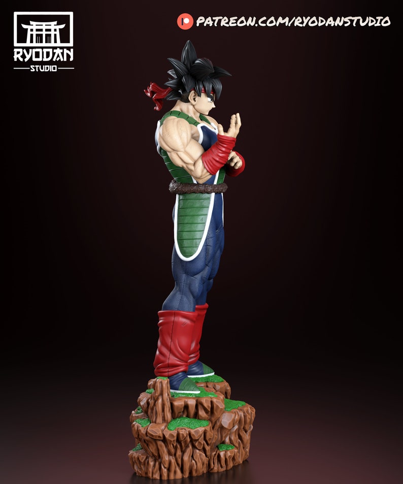 UNPAINTED Resin Figure / Fanart Bardock/ 3D Printed Figure in High Quality Resin / Garage Kit / Model Kit to assemble/Primed image 4