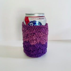 Crocheted Coozie, Cozy - Rainbow Bright