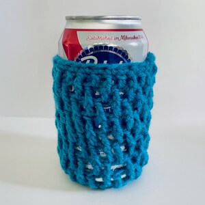 Crocheted Coozie, Cozy - Rainbow Bright