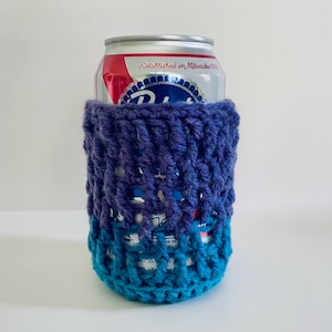 Crocheted Coozie, Cozy - Rainbow Bright
