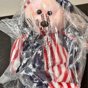 TY Beanie Baby Pair: Spangle USA Bear & Maple Canada Bear - 1999