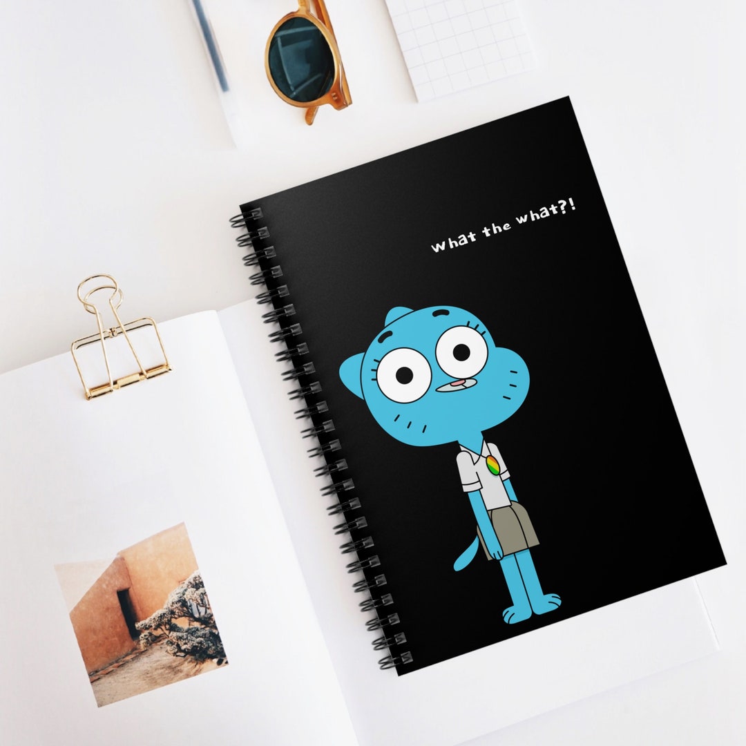 Gumball Watterson Cartoon Funny Spiral Notebook Ruled Line Etsy