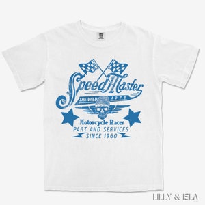 Speed Master Racing Tee I Vintage Motorcycle T-Shirt I Distressed Comfort Colors Shirt