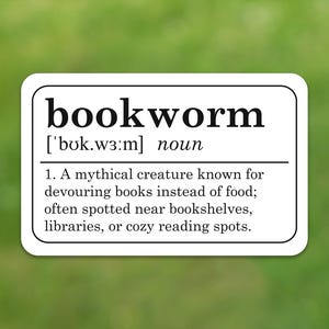 Definizione di Bookworm Adesivo per libri Adesivo per libri Adesivo per la lettura Bookish Ally Bookworm Adesivo per libri Adesivo per libri Kindle Regalo per amanti dei libri