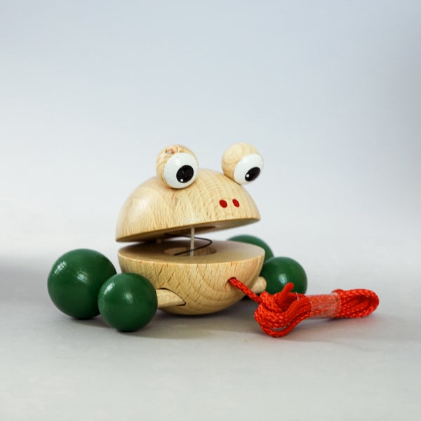 Mini Pull Toy (Frog, Dog or Ladybug)