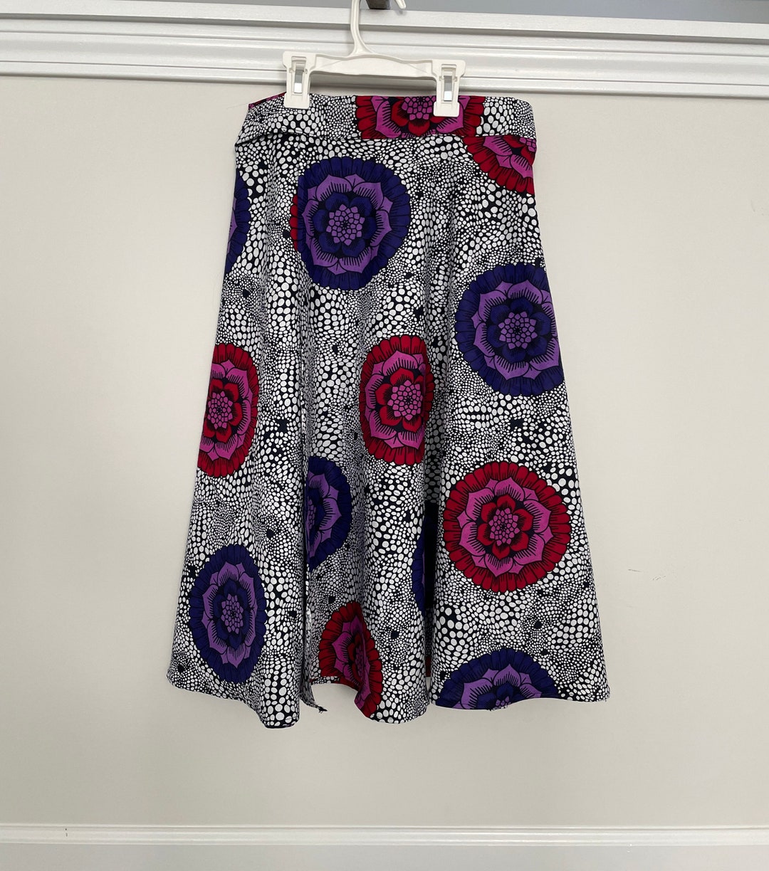 African Wrap Skirt With Ankara Kitenge Fabric, Women's XS-S, Hand Sewn ...