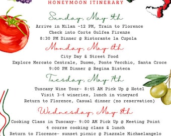 Itinerario de viaje a Italia (luna de miel)