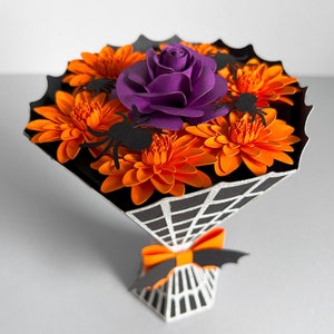 Halloween paper flower bouquet