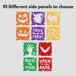 Halloween treat box - 10 different side panels