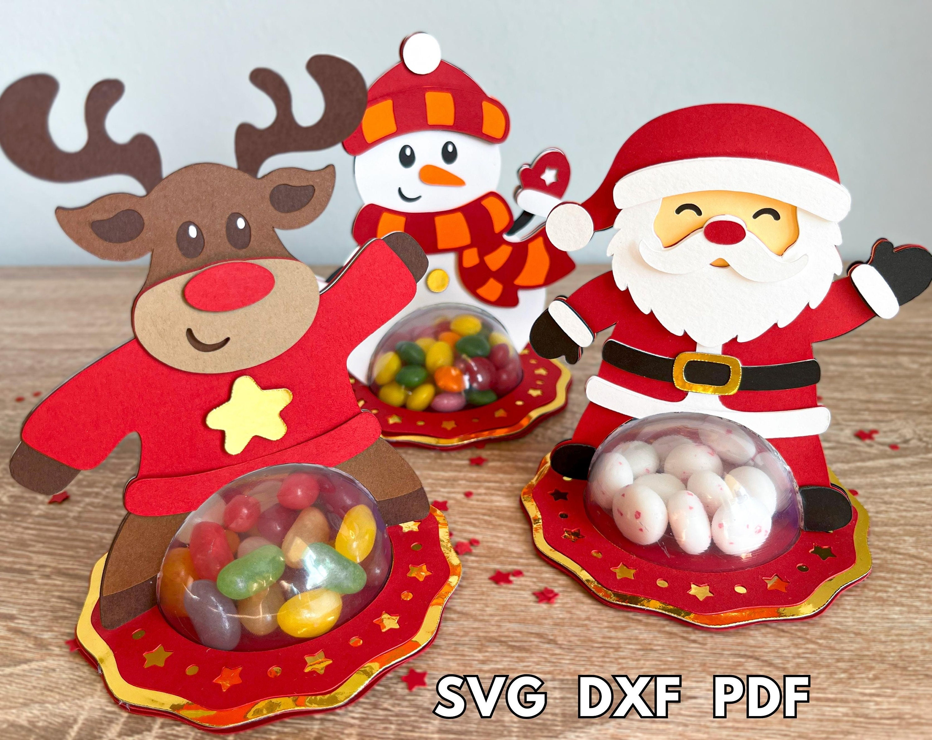 Christmas studs set fimo clay polymer clay cute kawaii santa tree snowman  candy canes present reindeer earrings christmas jewels jewellery