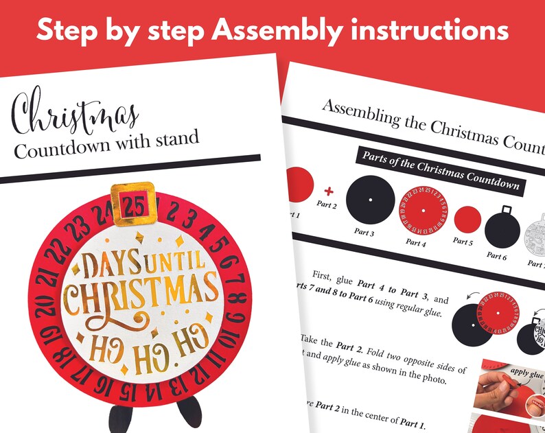 Days until Christmas countdown - assembly instructions
