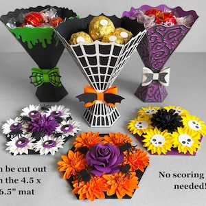 Halloween paper flower bouquet bundle