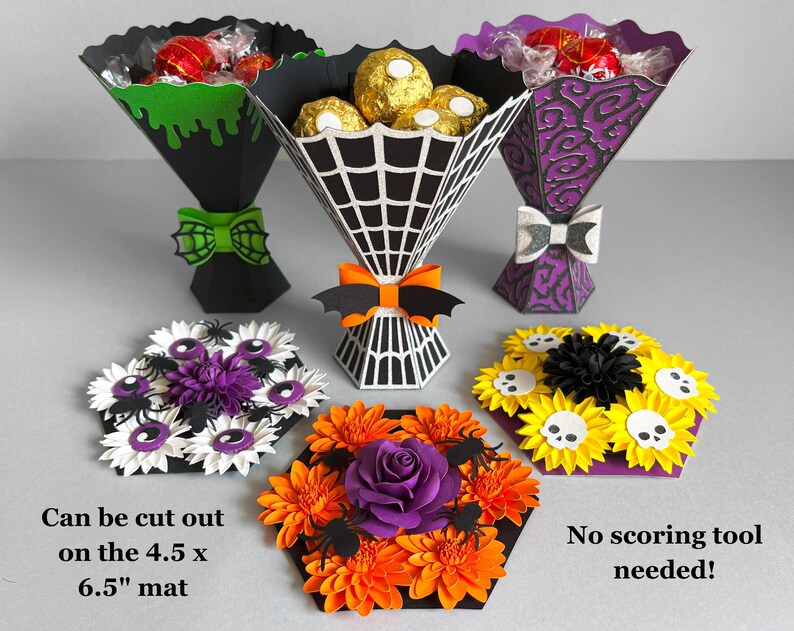 Halloween paper flower bouquet bundle