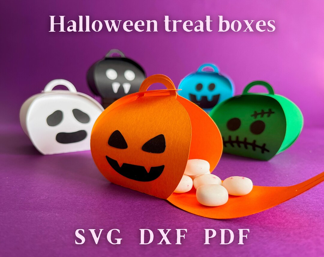 Halloween Treat Boxes SVG Bundle Halloween Candy Box Pumpkin Treat Box