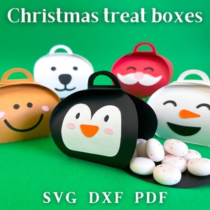 Christmas treat boxes svg bundle