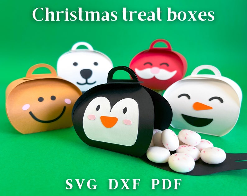 Christmas treat boxes svg bundle