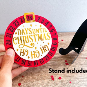 Days until Christmas countdown with stand