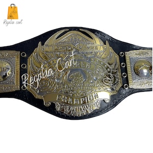 Official Midwest TNA Wrestling Championship Title Belt 4MM Thick Plate Deep Engraved on real hand made leather strap