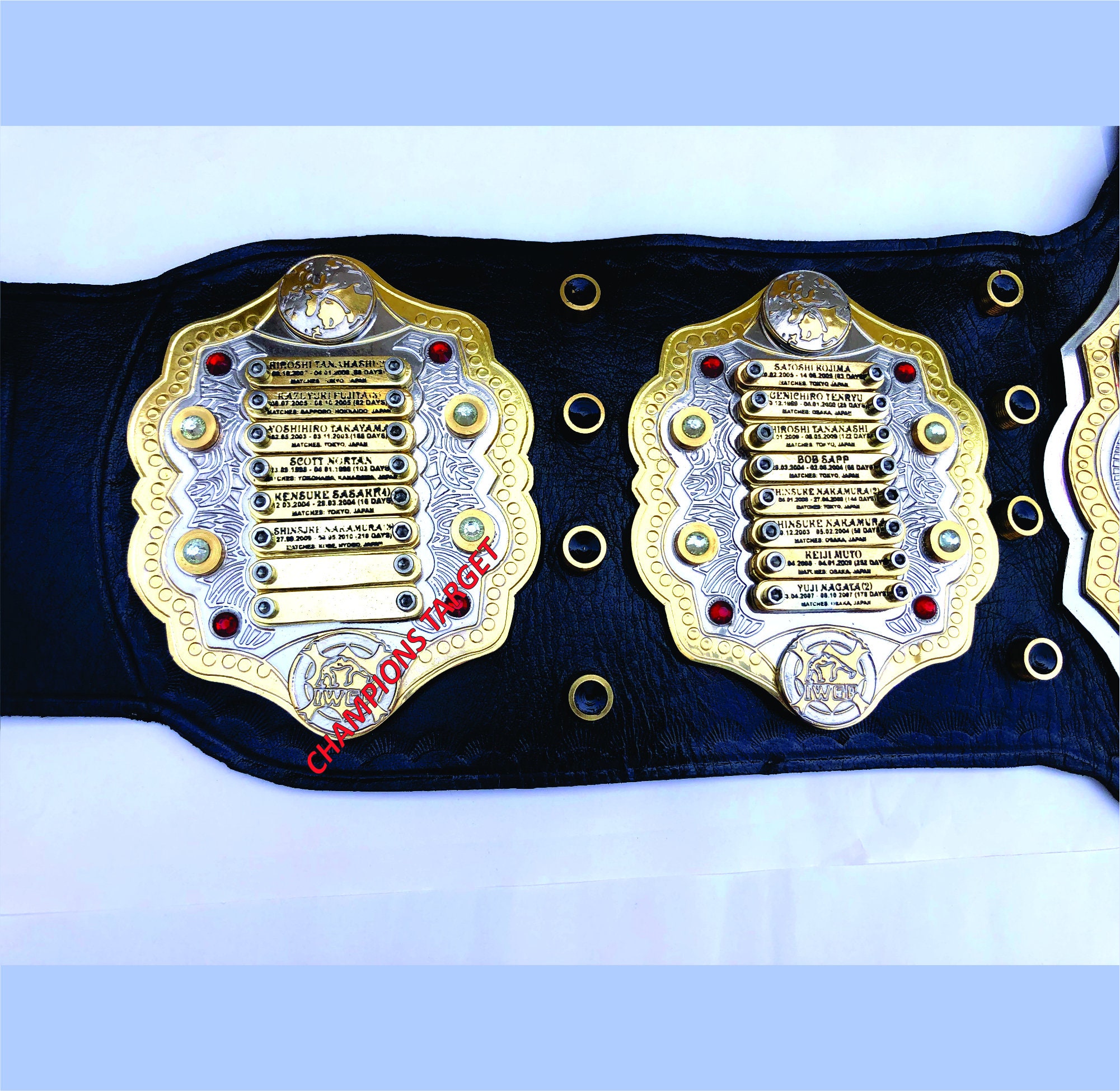 新日本プロレス 第4代IWGPヘビー級チャンピオンベルト 5枚セット 真鍮