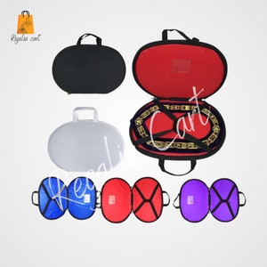 Étui à collier en chaîne maçonnique, tissu intérieur en cuir synthétique, fabriqué sur mesure. nouvelle option dans l'étui à collier maçonnique uniquement sur le chariot Regalia