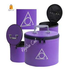 LOCOP PHA Fez,Cap,Crown Case in Purple Colour Imitation Leather machine Embroidered Best Case for LOCOP Crown/Fez