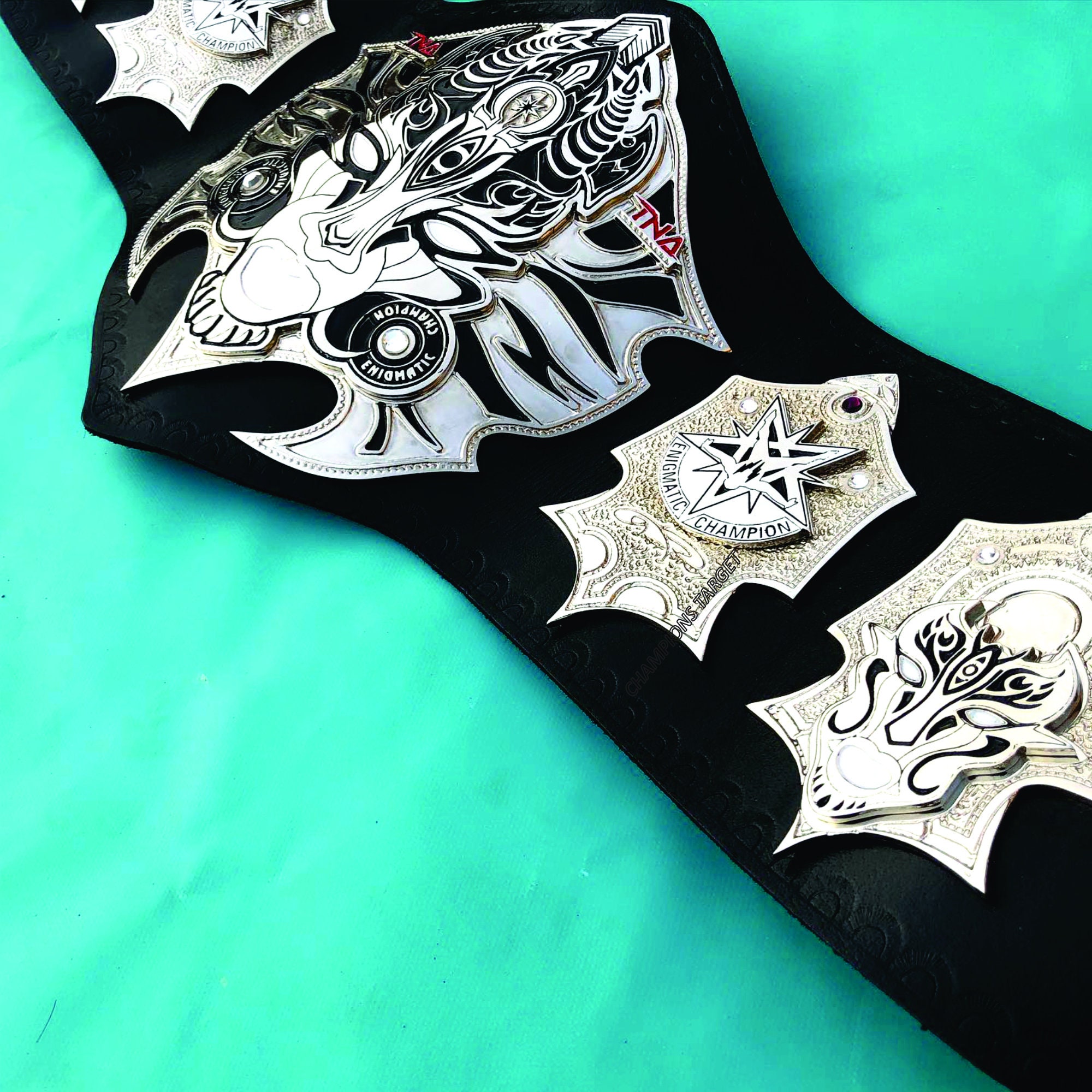 TNA Jeff Hardy Championship Belt 2mm Double Plate Brass Metal Plate ...