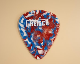 Púa de guitarra Gretsch personalizada para colgar en la pared
