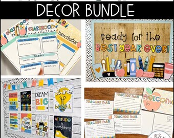 Back to School Classroom Decor Bundle: Bulletin Board Kit (Digital Download)