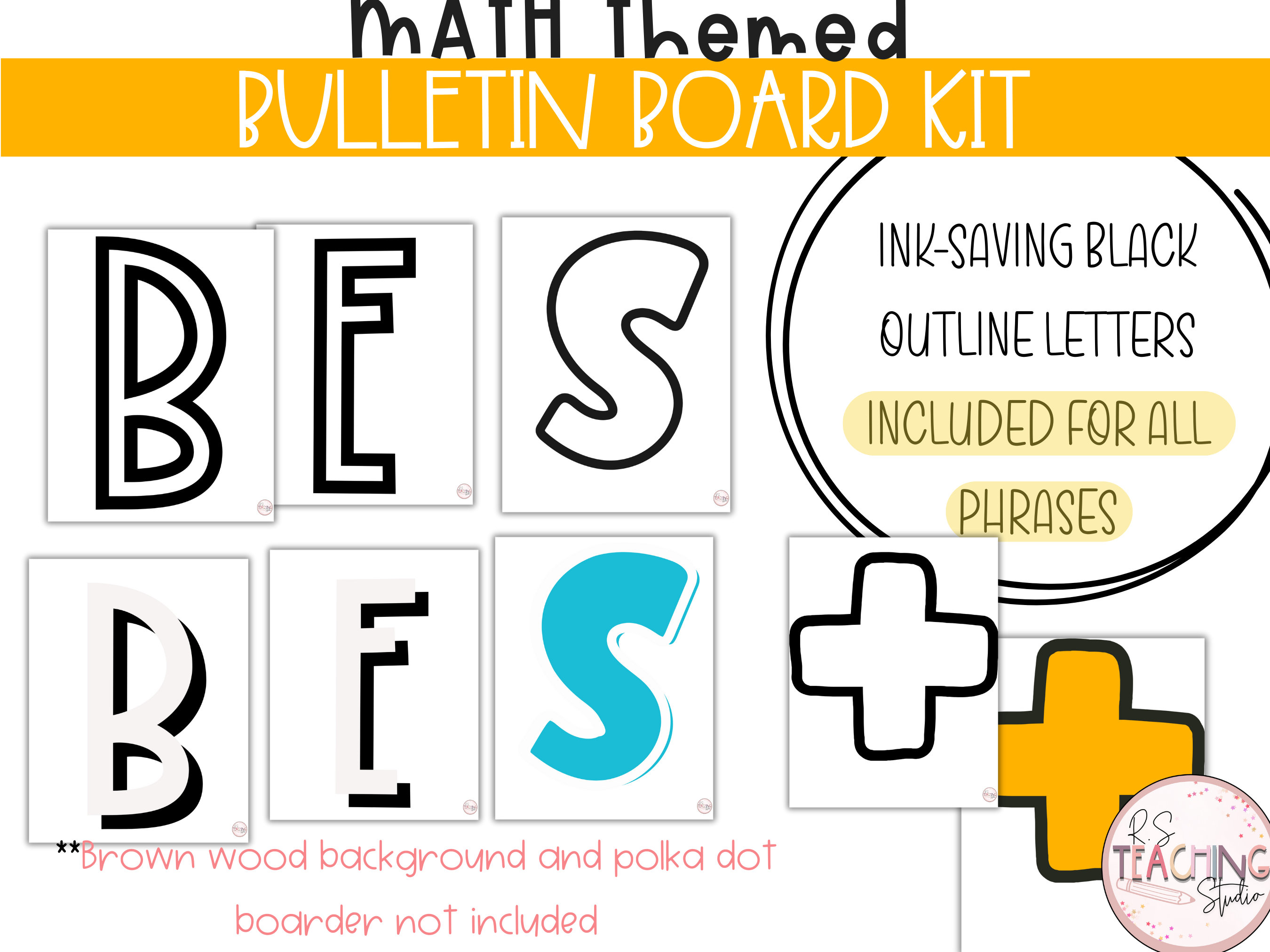Math Classroom Bulletin Board Decor Kit: Problem Solver Theme (digital ...
