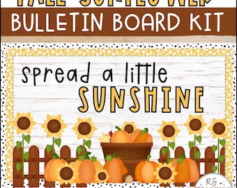 Fall Sunflowers Bulletin Board Kit: Autumn Classroom Decor (Digital Download)