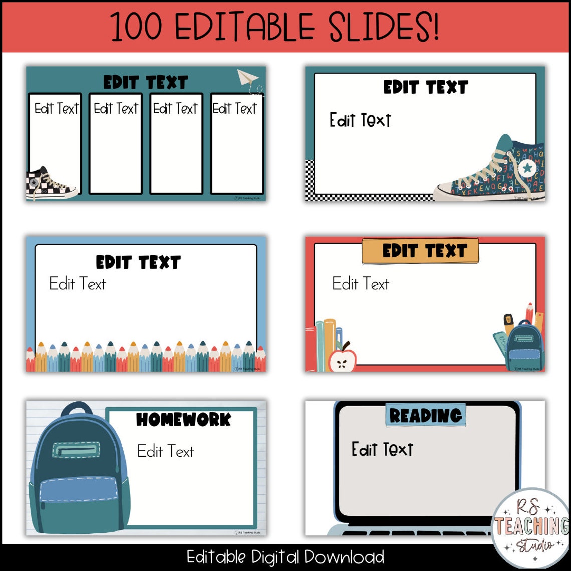 Back to School Google Slides Templates: Classroom Decor (digital ...