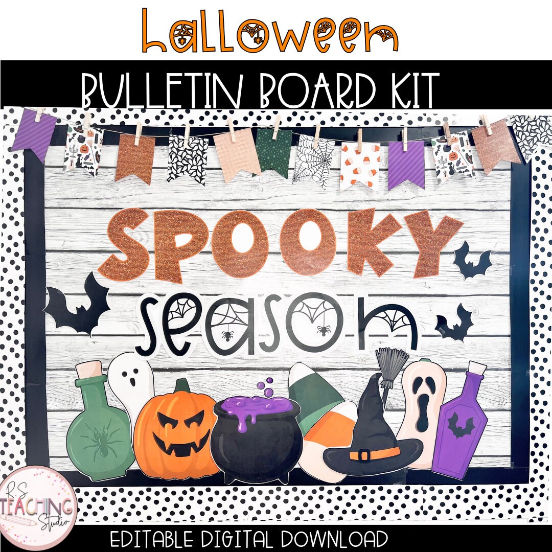 Halloween Bulletin Board Kit, Trendy Halloween Bulletin Board for