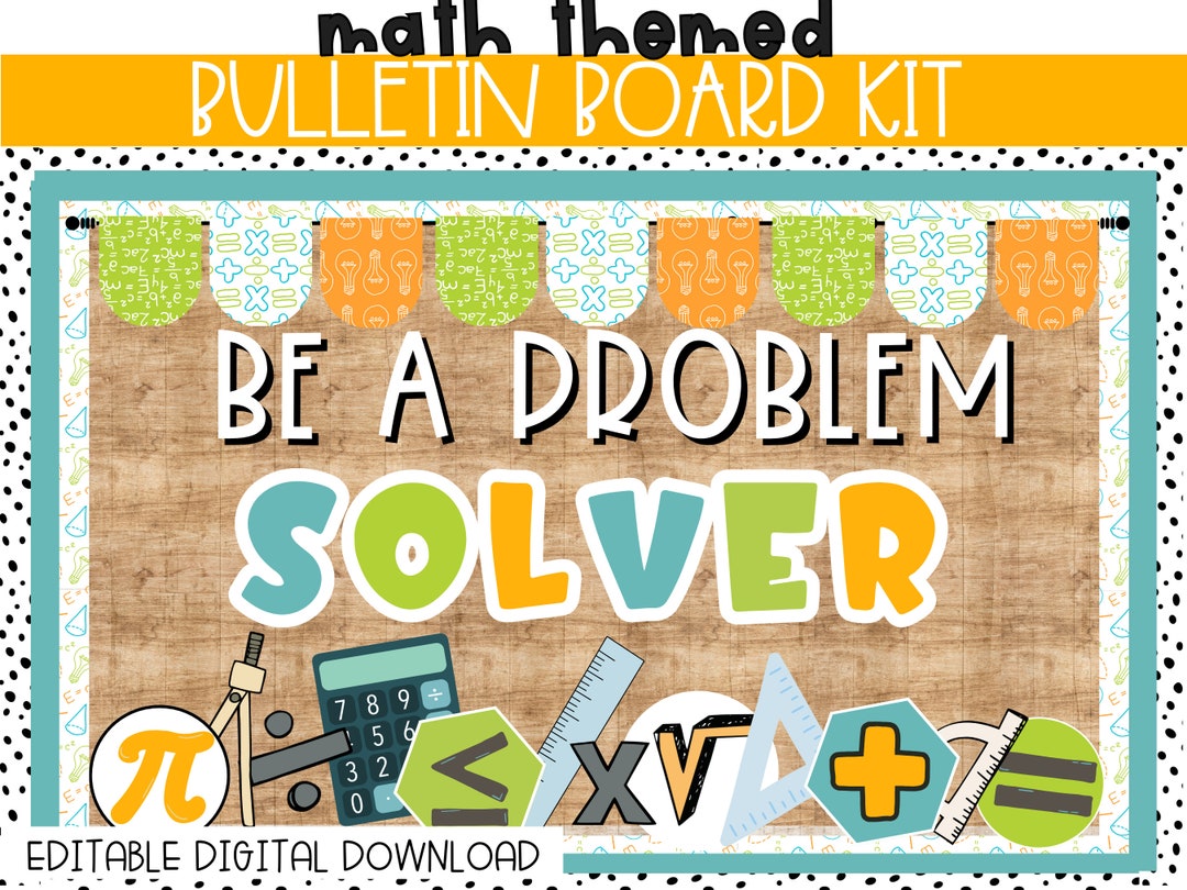 Math Bulletin Board or Math Classroom Door Decor Kit, Easy and Modern ...