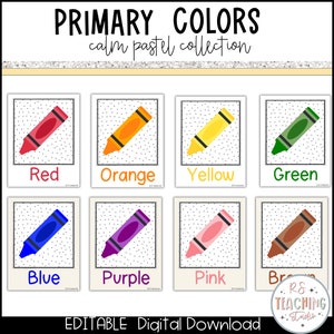 Pósteres en colores pastel: Decoración para aulas de primaria (Descarga digital)
