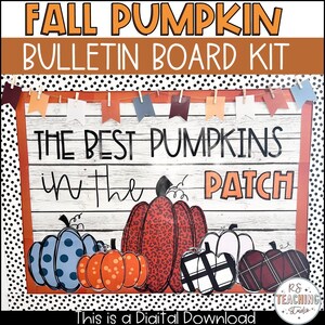 Fall Pumpkin Bulletin Board Kit: Classroom Decor (Digital Download)