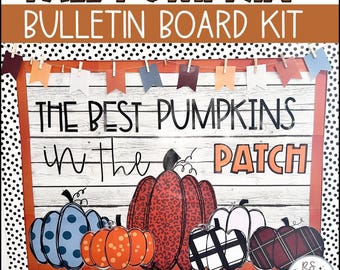 Fall Pumpkin Bulletin Board Kit: Classroom Decor (Digital Download)