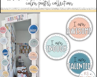Affirmation Station for the Classroom | Pastel Classroom Decor | Positive Affirmation | Affirmation Mirror | Class Affirmations