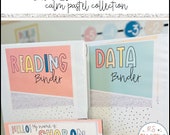 Pastel Teacher Binder Covers and Spines: Editable Classroom Decor (Digital Download)